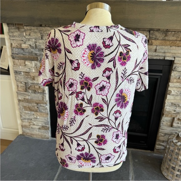 LOFT Pink and Purple Fitted T-Shirt - Picture 6 of 16